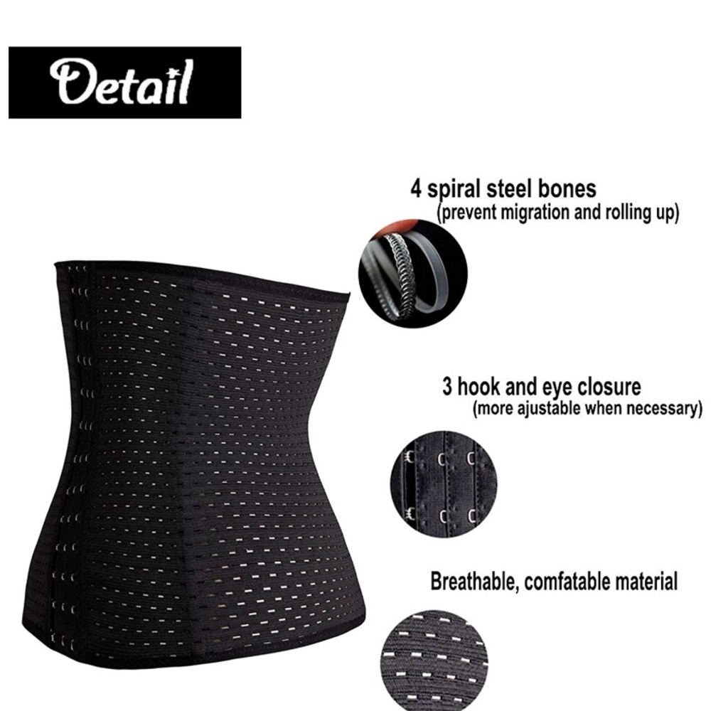 Mesh waist trainer cinching corset